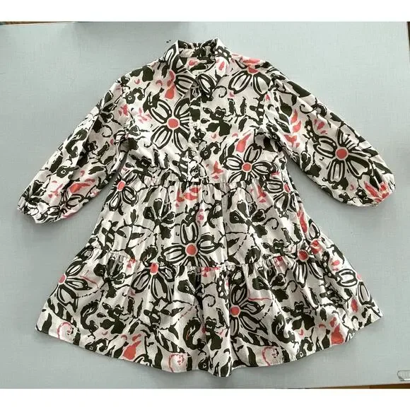 Maeve Anthropologie Sz XS Bettina Shirtdress Cotton Abstract Mini Babydoll Boho - Picture 5 of 16